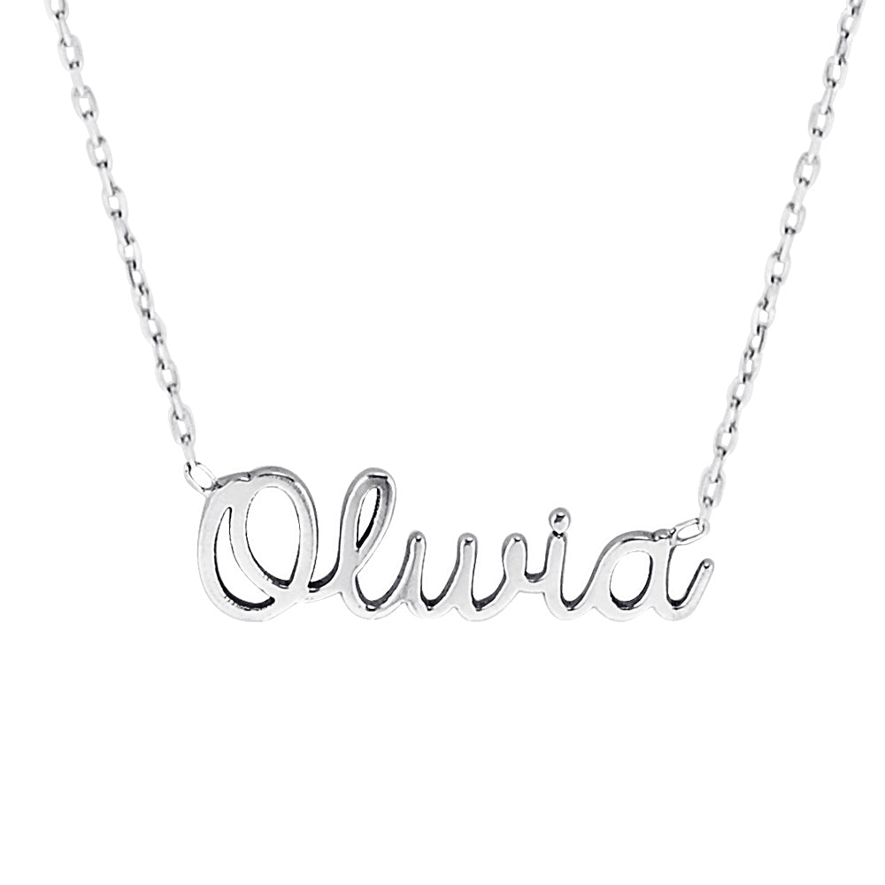 White gold deals name necklace canada