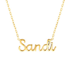 SOLID GOLD SIGNATURE CUSTOM NAME NECKLACE