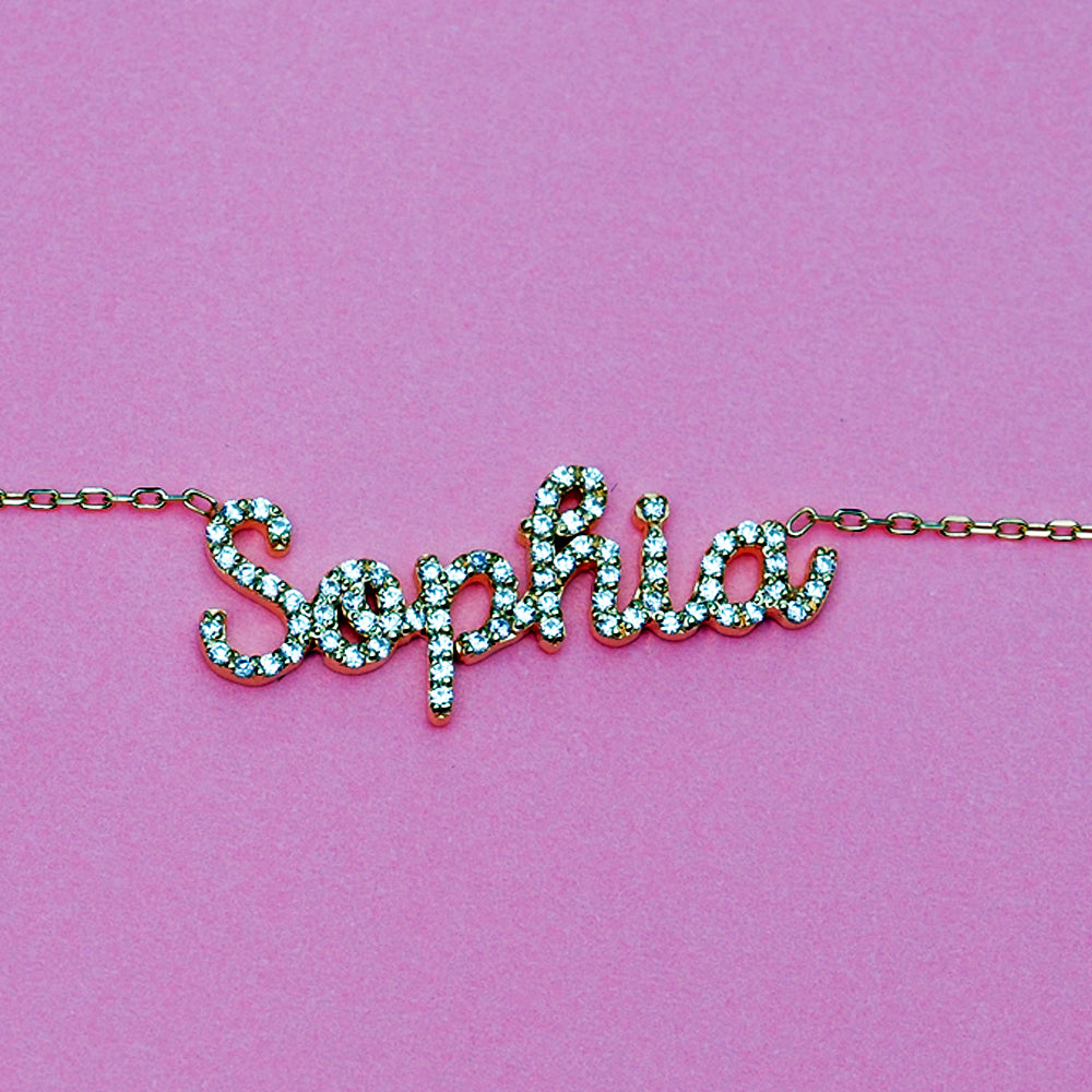 Crystal Name Necklace