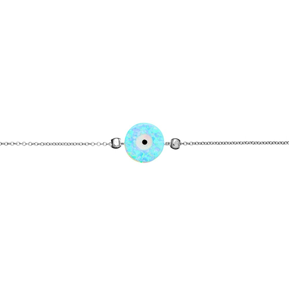 Opalite Initial Necklace or Bracelet Charm Bracelet / P