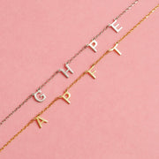 initial necklace with up to 4 letters on each necklace
