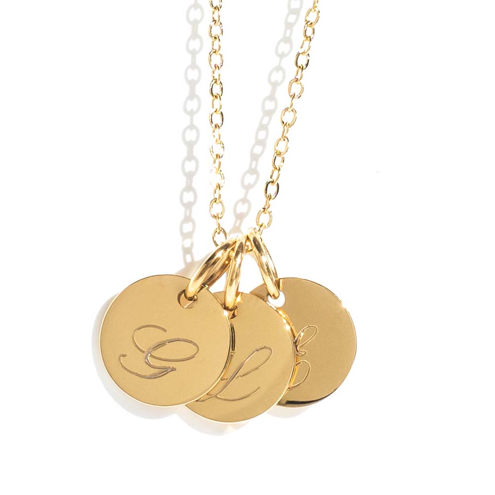 Engravable Disc Necklace (GOLD) – ELVIE JEWELS
