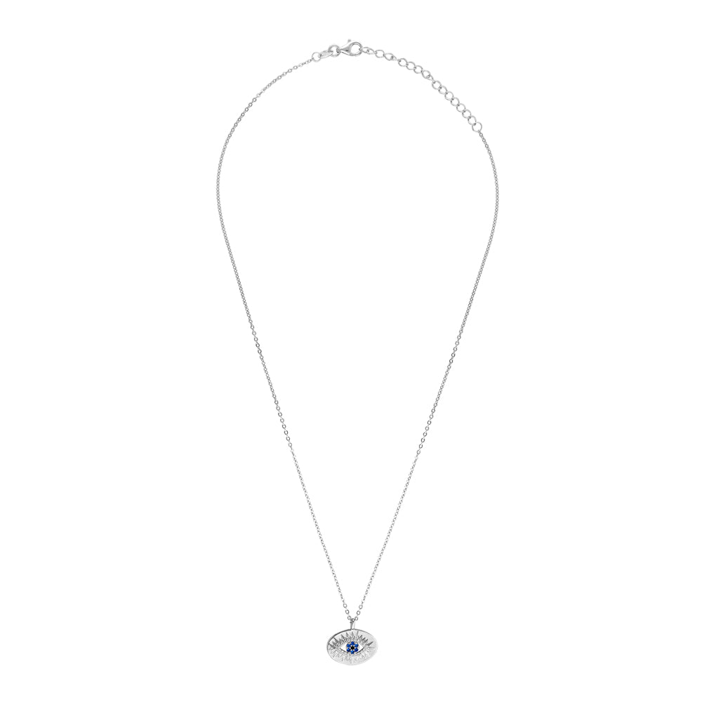 evileye protection necklace in silver, crystal evil eye necklace in sterling silver necklace in .925 silver.