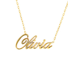 SOLID GOLD CLASSIC CUSTOM NAME NECKLACE