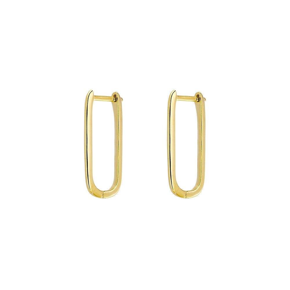 OBLONG HOOP EARRINGS 25MM