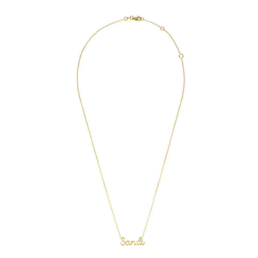 SOLID GOLD SIGNATURE CUSTOM NAME NECKLACE