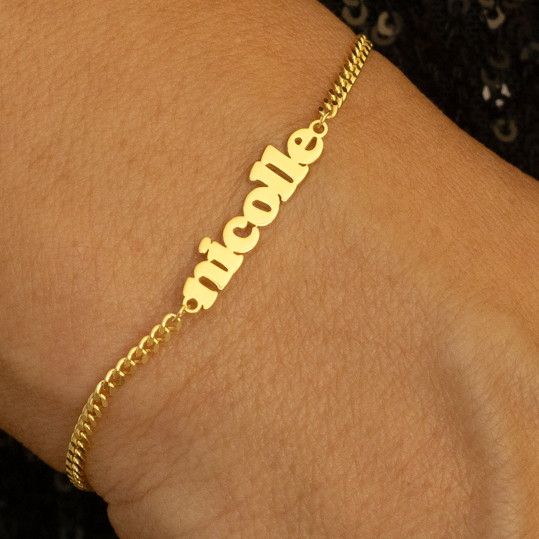 BUBBLE NAME BRACELET