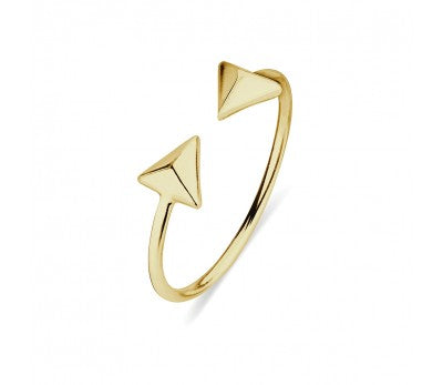 Double arrow open ring gold