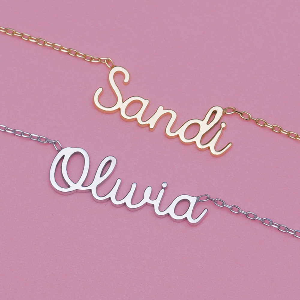 Signature Custom Name Necklace – ELVIE JEWELS