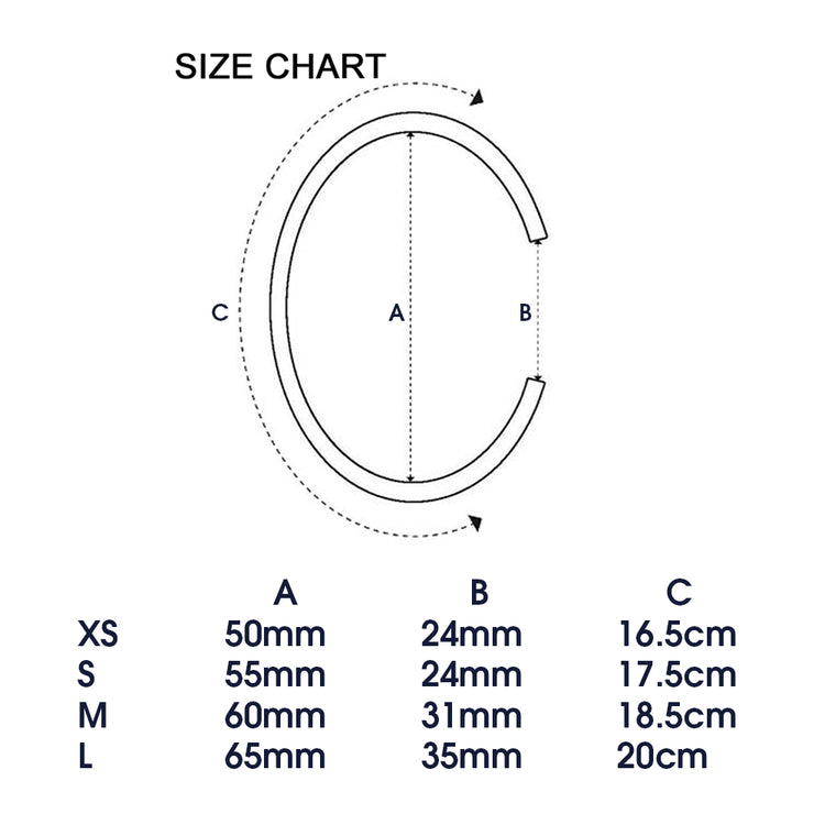 Engravable Cuff Size Chart