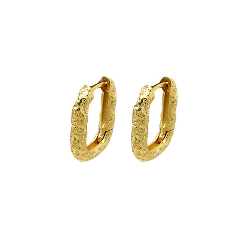 Gold rectangle beaten hoops