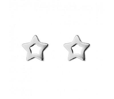 Star earrings silver