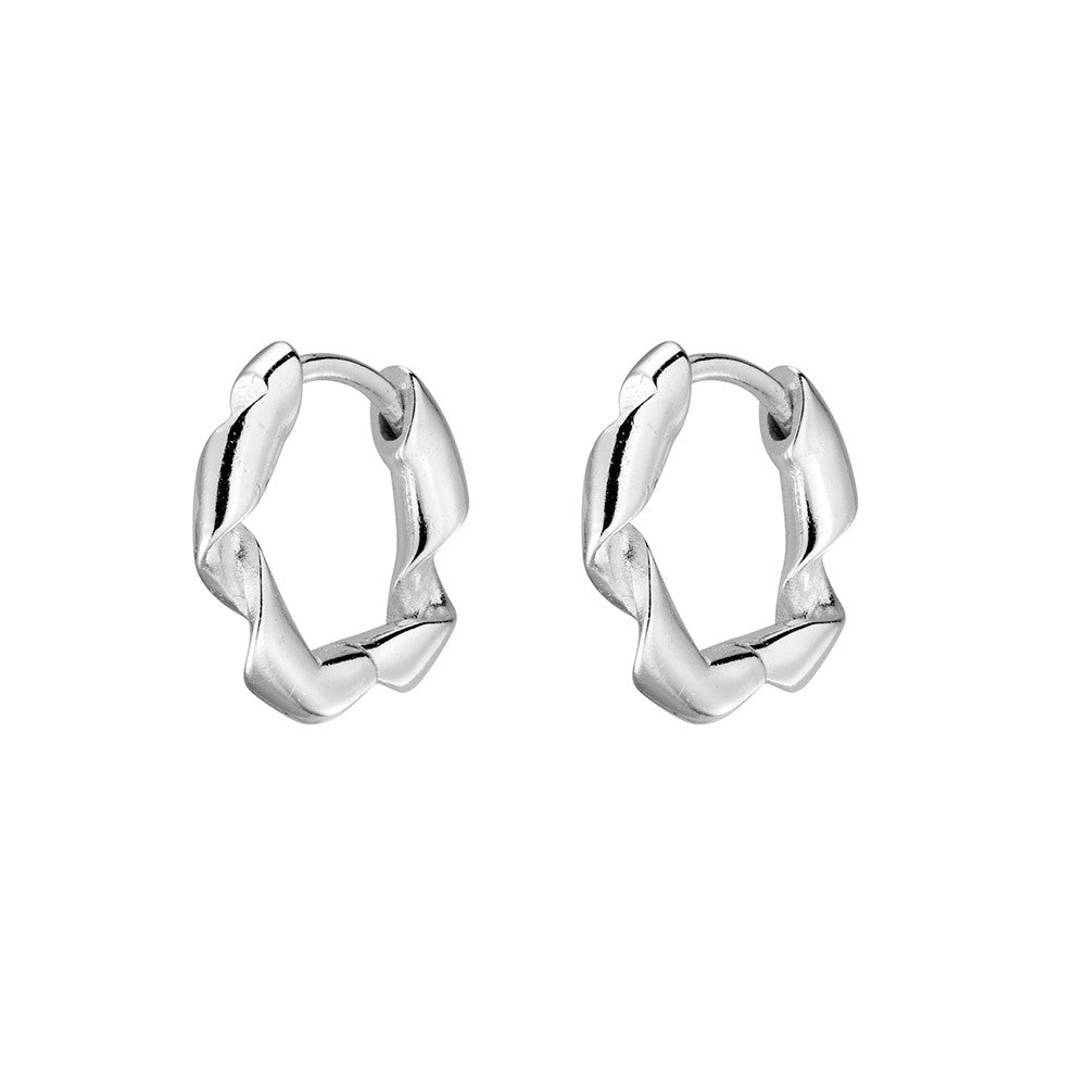 Twisted wrap earrings silver