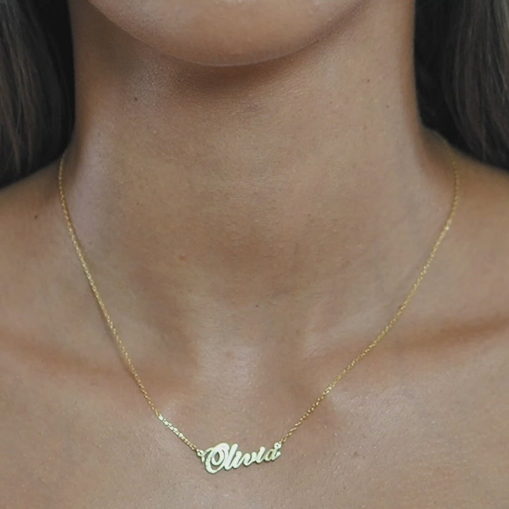 Name necklace deals gold cheap