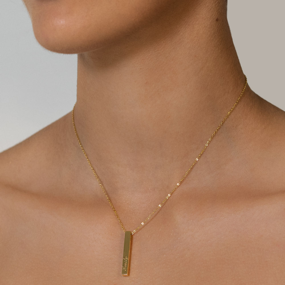 Engravable Bar Necklace