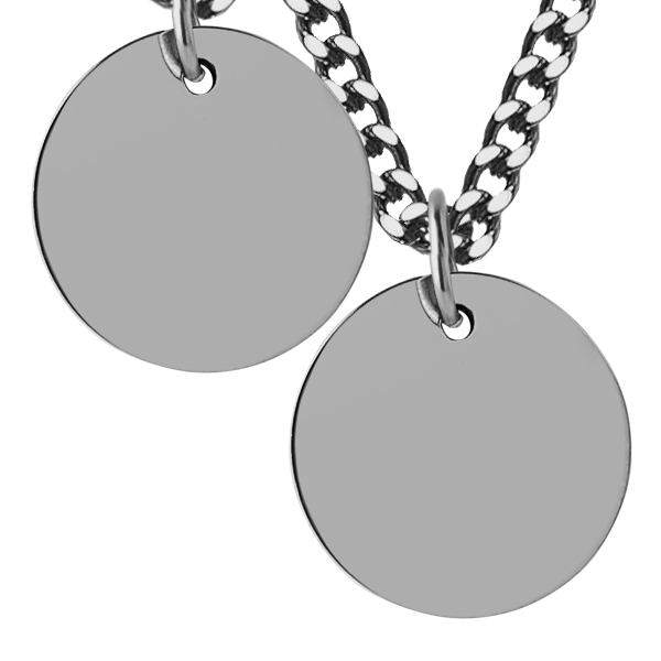 Men's Large Disc Necklace