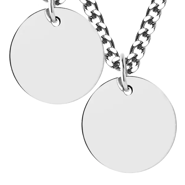 Silver Disc Necklace