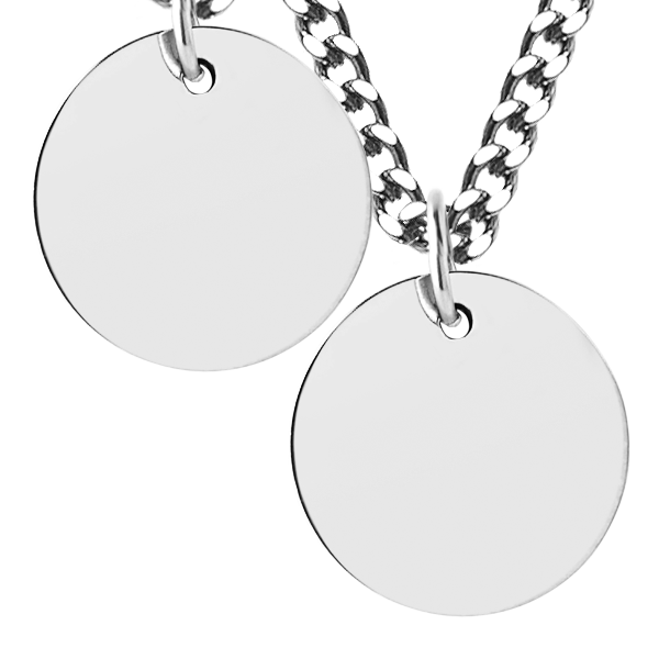 Men's Large Disc Necklace