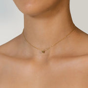 Initial Necklace worn as a choker (14 inches)