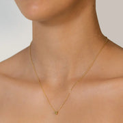 Initial Necklace worn at 18 inches