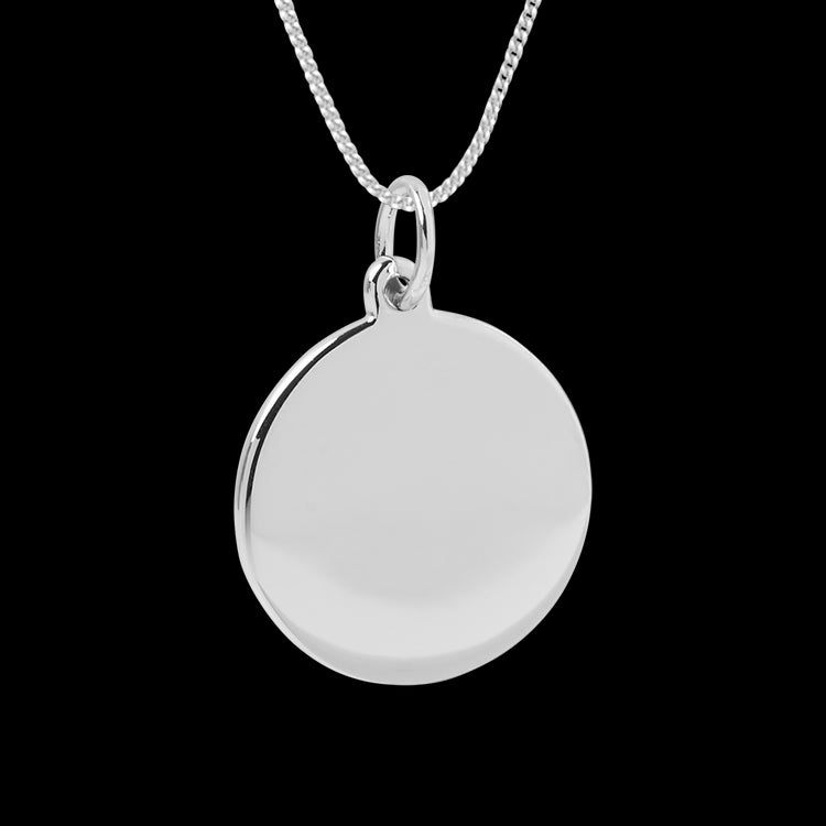 engravable disc necklace