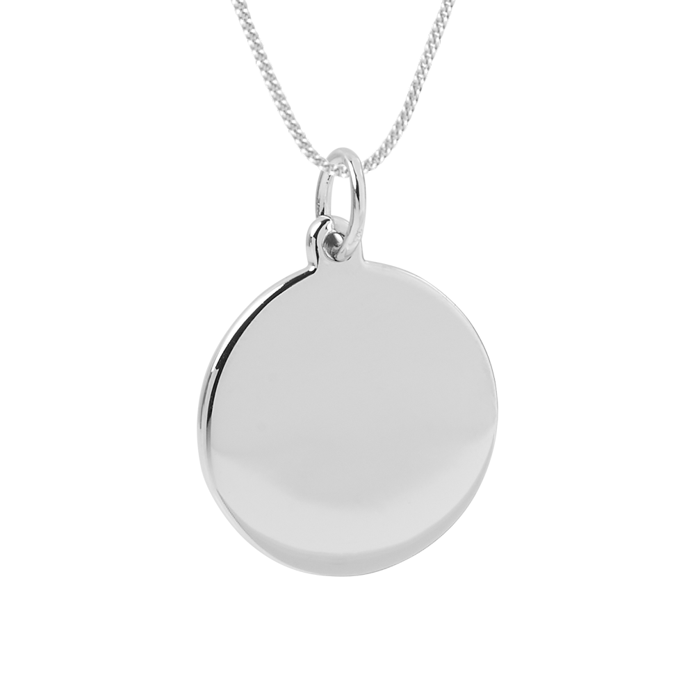 engravable disc necklace