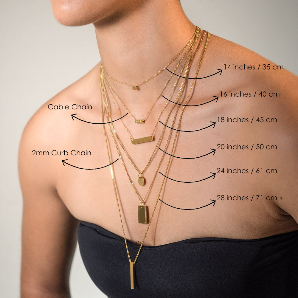 Rose Gold - XL Tag Necklace - Outlet