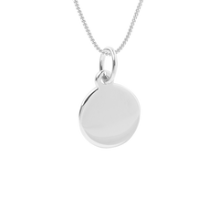 Engravable small disc necklace