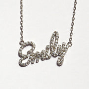 sterling silver name necklace in Emily