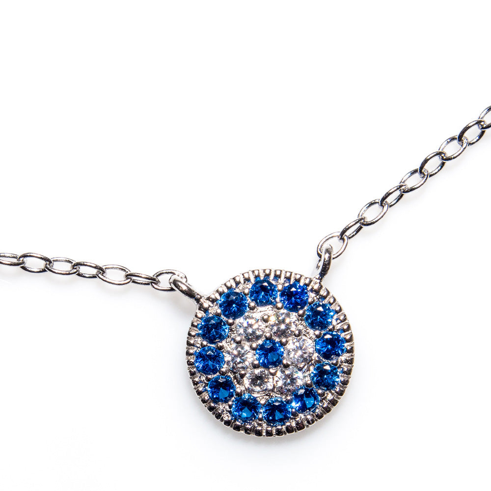 evil eye necklace, sterling silver evil eye necklace