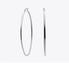 Hoop oval earrings