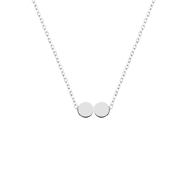 Multiple Initial Necklace Silver