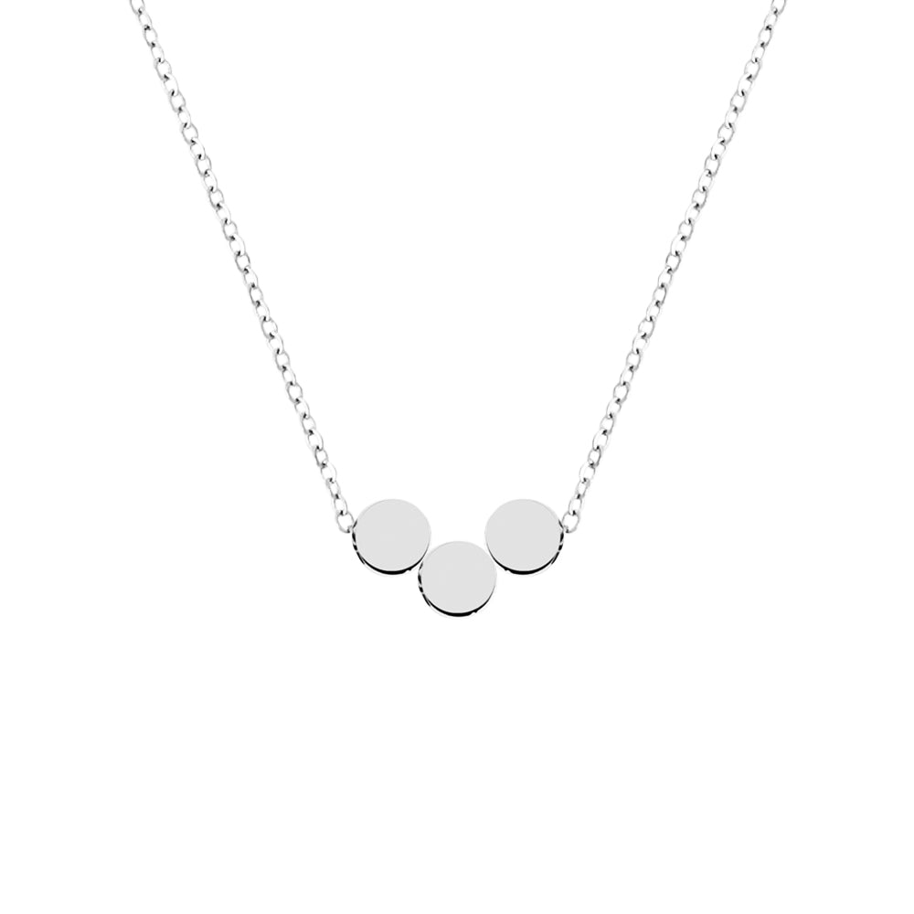 Multiple Initial Necklace Silver