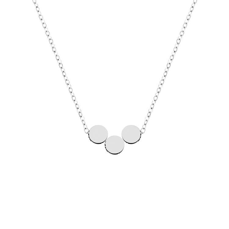 Multiple Initial Necklace Silver