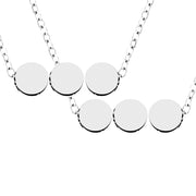 Front and Back Multiple Initial Necklace Silver