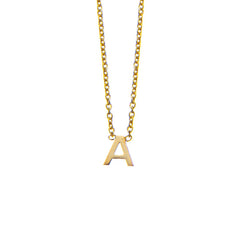 A Initial necklace in gold