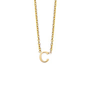 C Initial necklace in gold