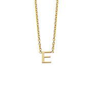 E Initial necklace in gold
