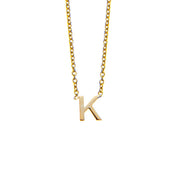 K Initial necklace in gold