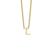 L Initial necklace in gold