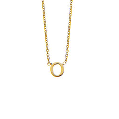 O Initial necklace in gold