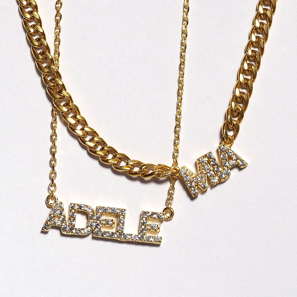 gold name necklace